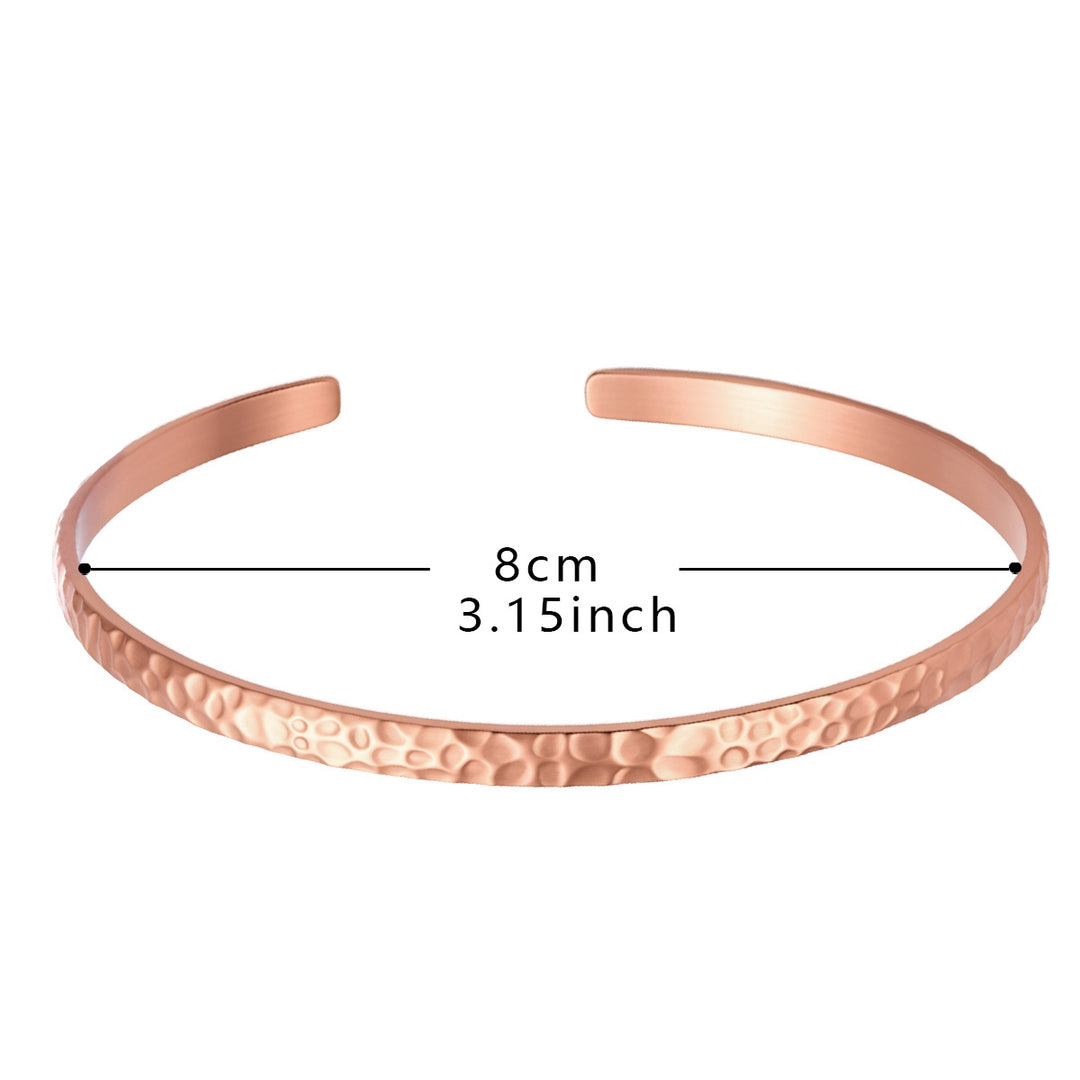Enkelbandje van puur koper met een hoog kopergehalte, unisex, verstelbaar.