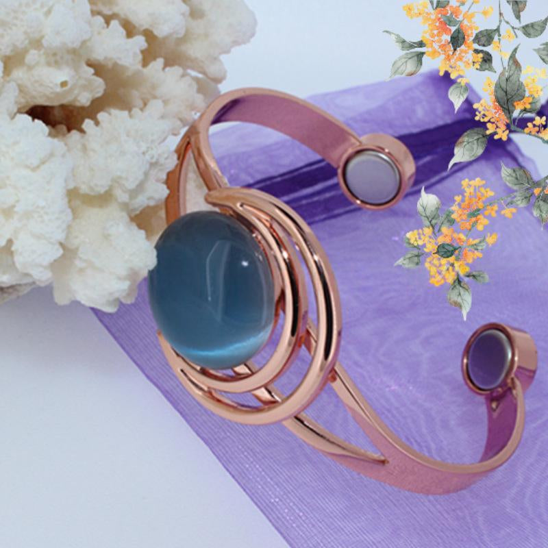 Retro-stijl modieuze koperen armband met cat-eye design